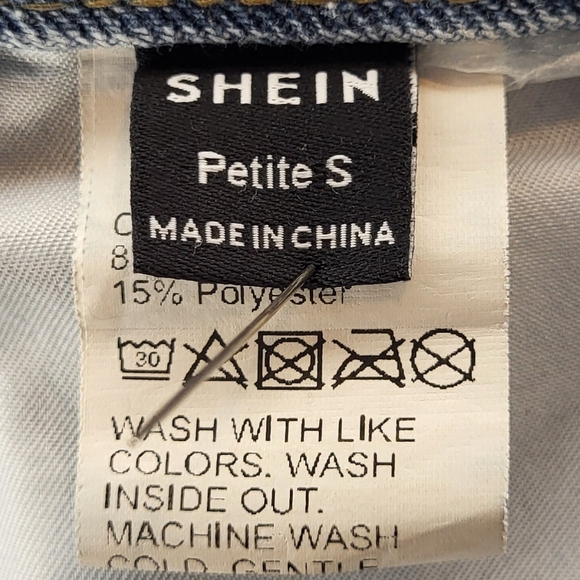 Shein High Waisted Straight Leg Denim Jeans size 6 Small Petite - Picture 4 of 6